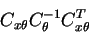 \begin{displaymath}C_{x\theta}C_\theta^{-1}C_{x \theta}^T
\end{displaymath}